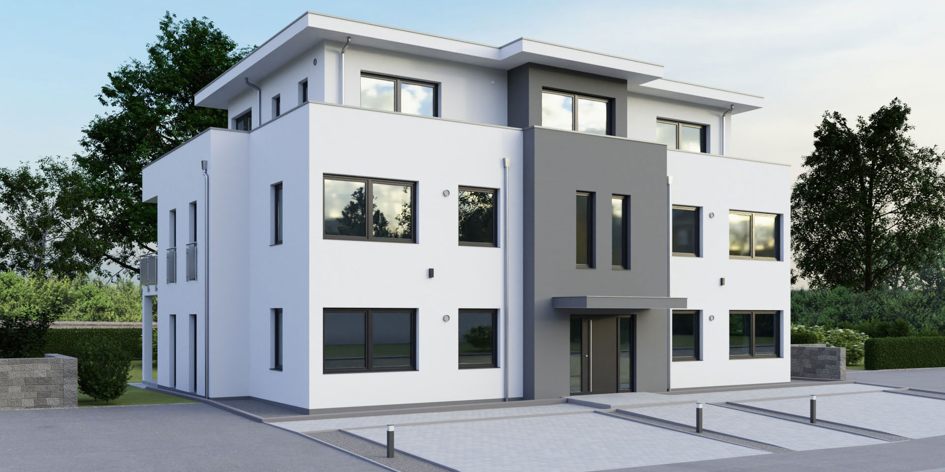 Hausabbildung mit AluConnect-Fenstern